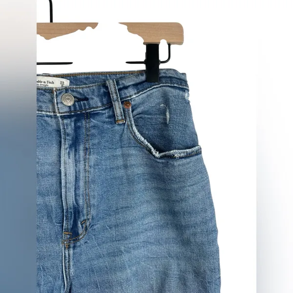 Abercrombie & Fitch Ultra High Rise Ankle Straight Jeans Women’s 29 Distressed - Image 6