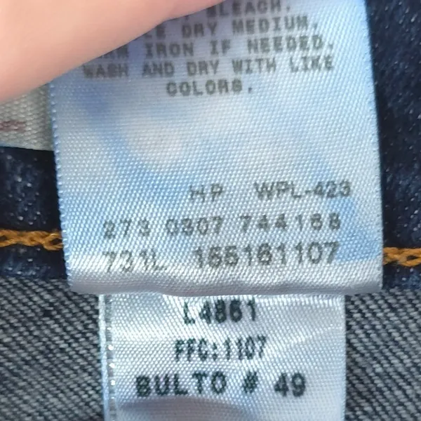 Vintage‎ Levis 515 Bootcut Jeans Women 8L (33x35) Dark Wash Blue Stretch Y2K - Image 8
