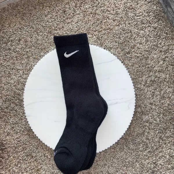 Nike Black Crew Socks with White Swoosh 🧦 - Image 4