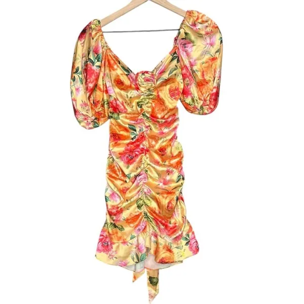 FOR LOVE & LEMONS Versilla Mini Dress in Peach size L‎ - Image 10