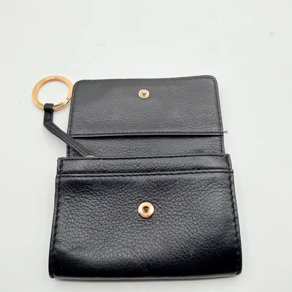 Michael Kors Jet Set Fold Over Coin Purse Card Case‎ Wallet Womens S Black - Image 3