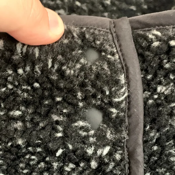NEW Aerie Offline Sz M Snap Button Sherpa Teddy Jacket‎ in Speckled Black Gray - Image 5