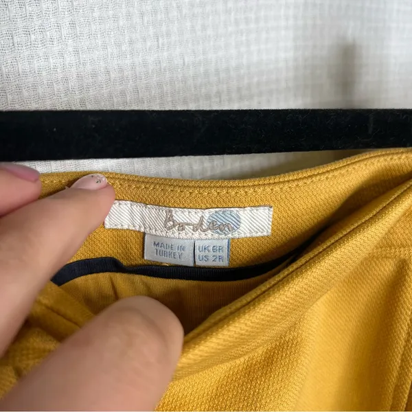 Boden | Mustard Yellow Pencil Mini‎ Skirt for Casual Work 2R - Image 4