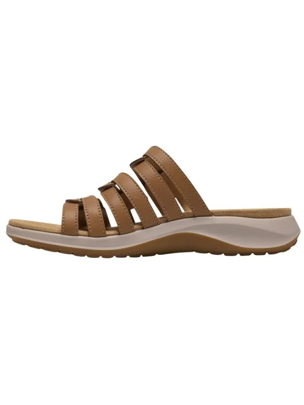 NWT Clarks Collection Womens Maelynn Abby Flat Sandals 26187072 Tan Brown 7W - Image 7