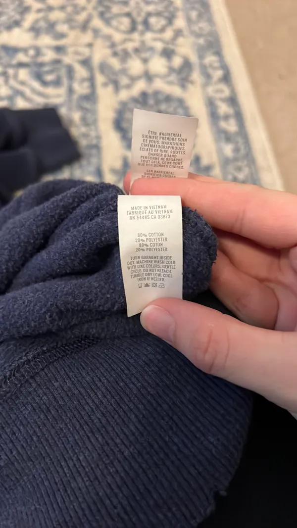 Aerie Navy Inside out Fleece Sweatshirt - Image 5