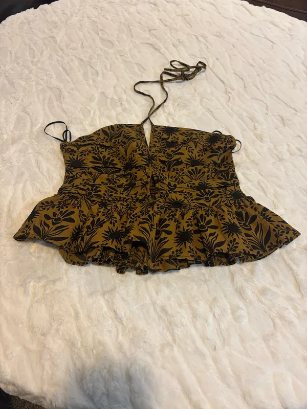 NWT Free People Dandelion Floral Halter Top Size M. - Image 8