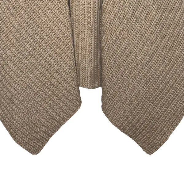 Ann Taylor Open Cardigan Sweater Size Small Tan Sleeveless Womens Wool‎ Blend - Image 3