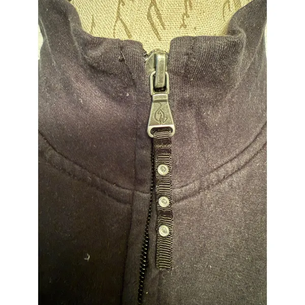 Baby Phat Girls Black‎ Zip Up Track Jacket Sequin Stripe Velvet Cat Crest XL y2k - Image 5