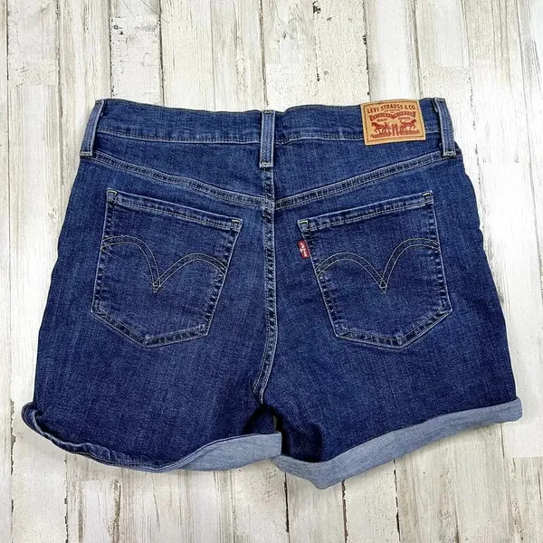 Levi's Women's Distressed Denim‎ Mid-Length Shorts Size 29 Blue Casual Summer - Image 4