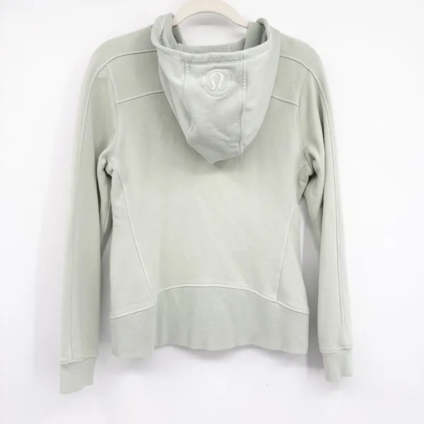 Lululemon Womens Cotton‎ Sea Breeze Cool & Collected Zip Hoodie Jacket Size 6 - Image 7