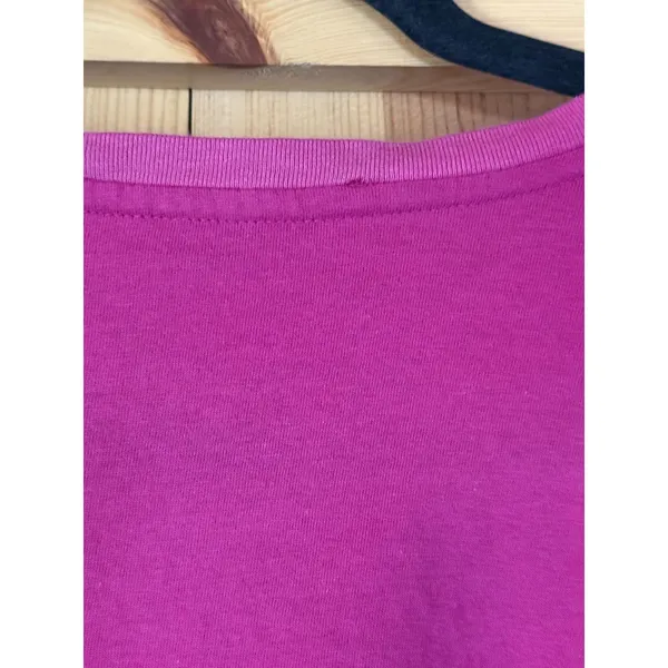 Ralph Lauren Sport T-Shirt Women Large Magenta Pink V-Neck Cotton Pony Preppy - Image 6