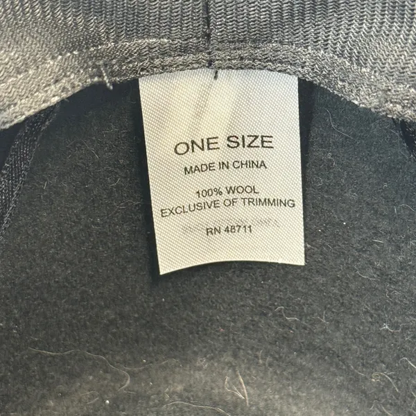 Black‎ Wool Rancher Fedora Wide Brim Western Boho Festival Minimalist Hat OSFA - Image 2