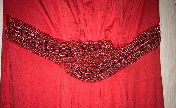 Bead and chain strapless maxi Size L - Image 4