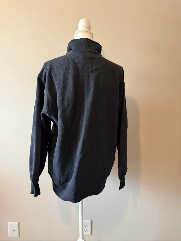 NWT Aritzia Cozy Fleece boyfriend 1/2 zip relaxed fit size small Heather black - Image 8