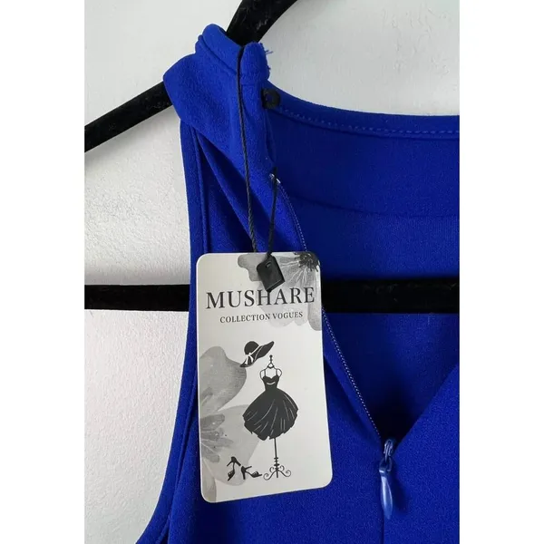 High Neck Formal Wedding Maxi Evening Prom Homecoming Dress Gown Small - Image 10