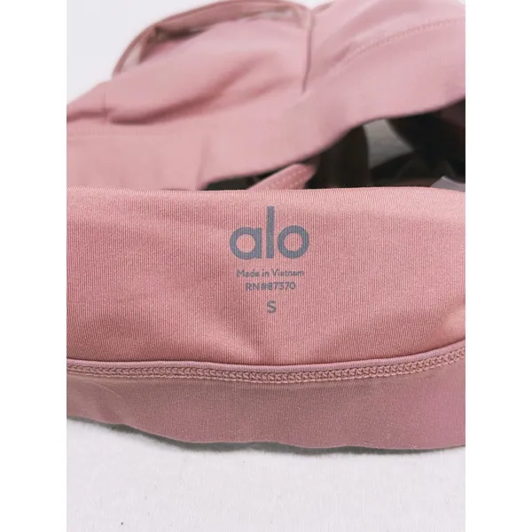 Alo Airlift Mesh Just Right Sports Bra Size S Pink Mauve Pilates Gym Yoga Sporty - Image 4