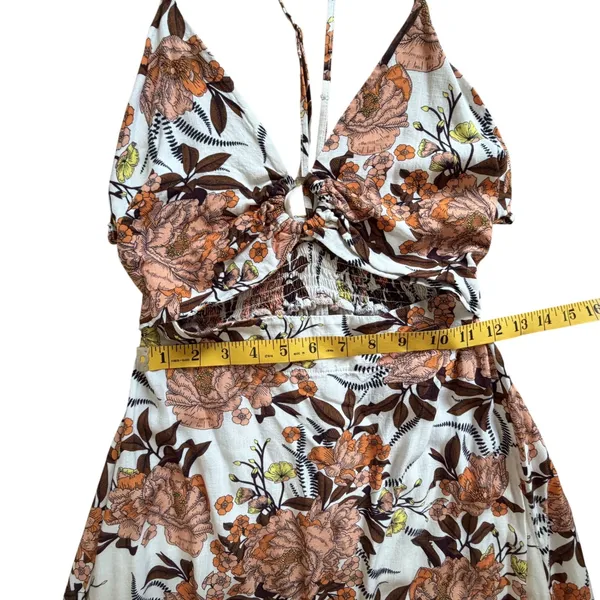 Maaji Floral Cutout Maxi Dress Medium Swim Coverup Beachy Vacation Tropical‎ - Image 14