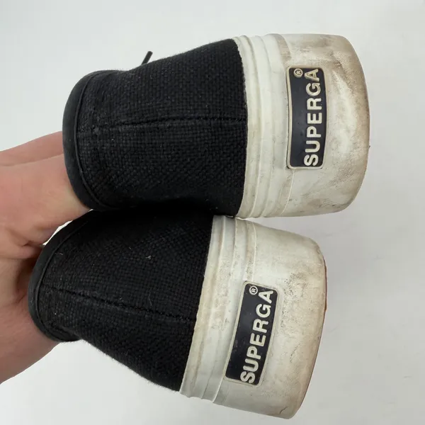 Superga Platform‎ Sneakers Women 39.5 Black Canvas Chunky Streetwear Size 8.5 - Image 12