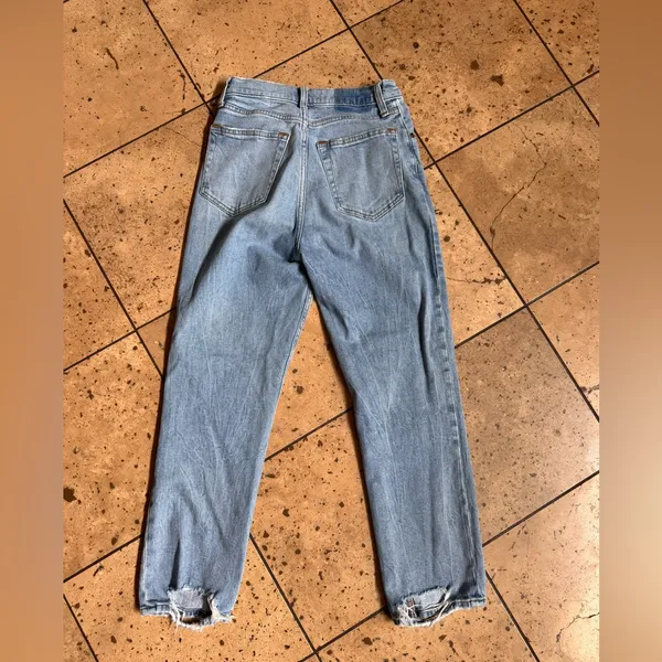 🌸Abercrombie & Fitch Light Blue cropped Straight-Leg Women's Jeans - Image 4