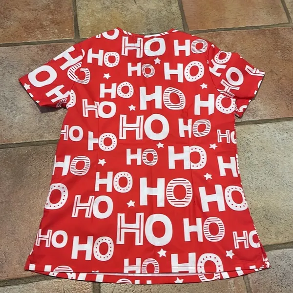 Tipsy Elves Holiday Scrubs Top - Image 5