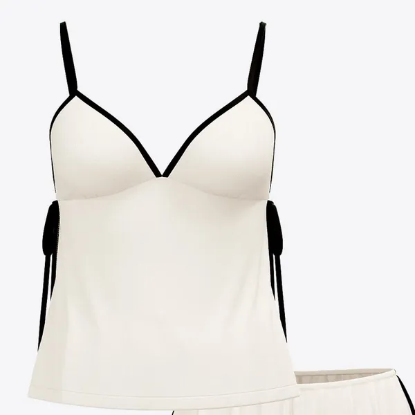 VICTORIA'S‎ SECRET Ribbed Modal Velvet-Trim Cami - Image 3