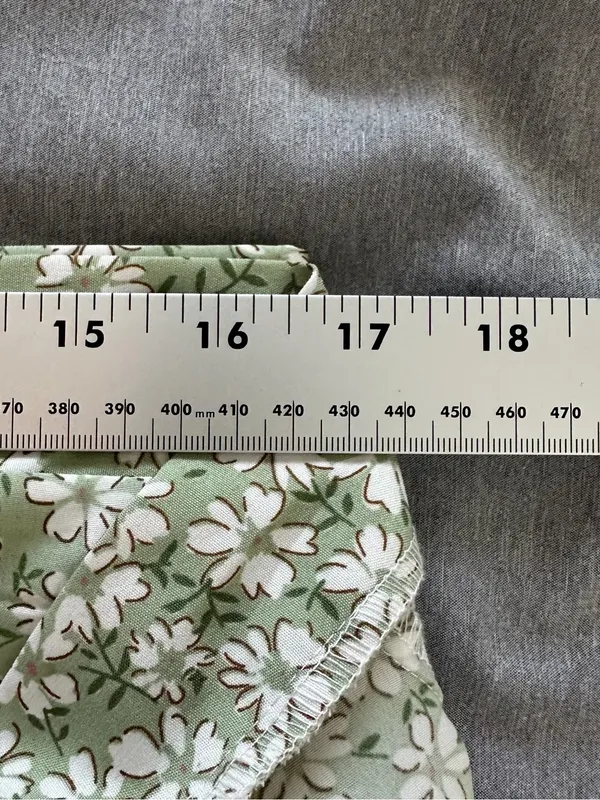SHEIN Green Floral Wrap Ruffle Midi Skirt Size Medium - Image 6