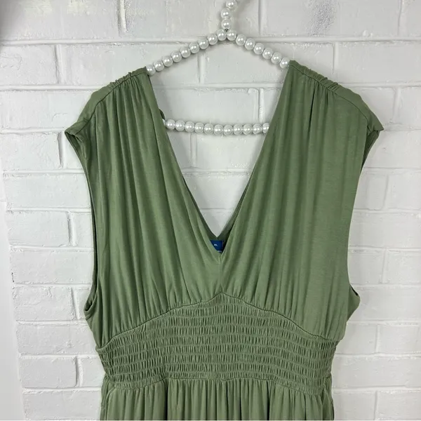 Old Navy Green Casual Stretch Wide Leg Jumpsuit Size XL - Image 4