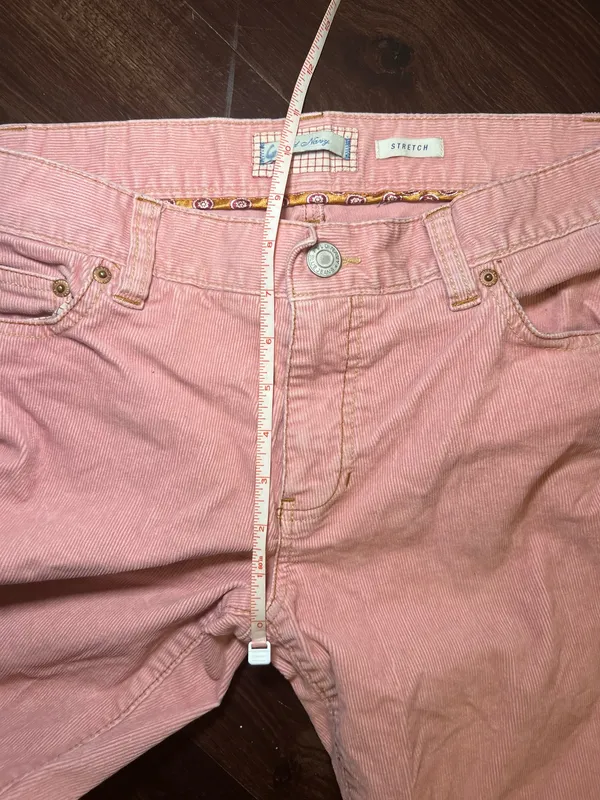 Vintage Y2K Old Navy Corduroy Pink Flare Jeans - Image 5