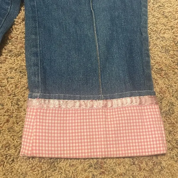 JG Hook pink and white gingham capri and shirt set size 6/8 - Image 2