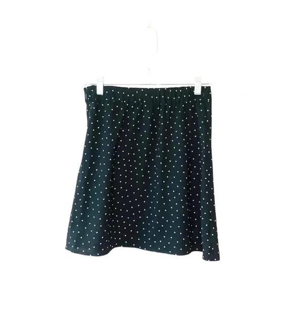 bp Polka Dot Mini Skirt Black & White High Rise Unlined - Image 6