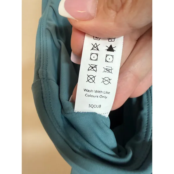 Halara Breeze Jumpsuit Size L Teal Blue Wide Leg Pockets Cross Back‎ Sleeveless - Image 11