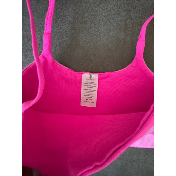 Free People Movement Tighten Up Reversible Bra Hot Pink Combo M/L NWOT MSRP $50 - Image 3