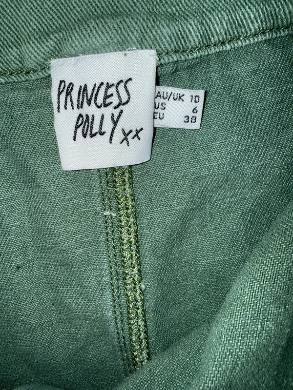 Princess Polly Olive Green Cargo Mini Skirt Size US 6 - Image 4