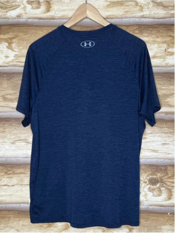 Under Armour Navy V-Neck Short-Sleeve Tech Tee size large - Image 6