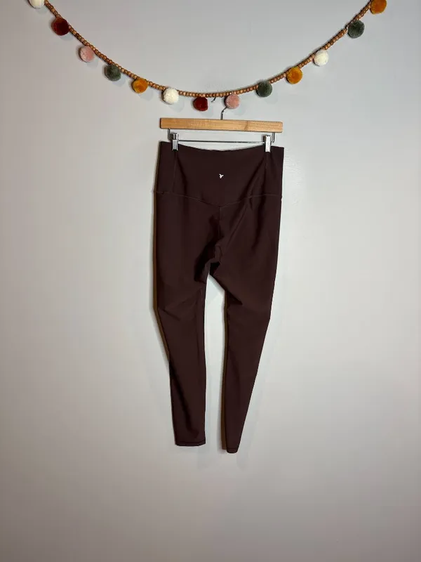 Old Navy PowerSoft Extra High Rise brown leggings - Image 4