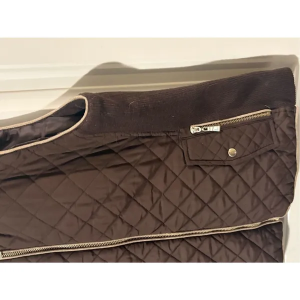 Active USA Brown Quilted Vest - Image 5