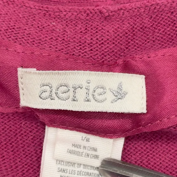 Aerie Cardigan Sweater Womens Large Pink Peplum Open‎ Front Girly Coquette Girly - Image 8