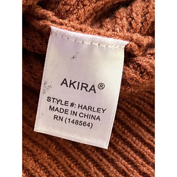 Akira Sweater Women Small V Neck Front Knot‎ Long Sleeve Boho Coquette Chic - Image 10