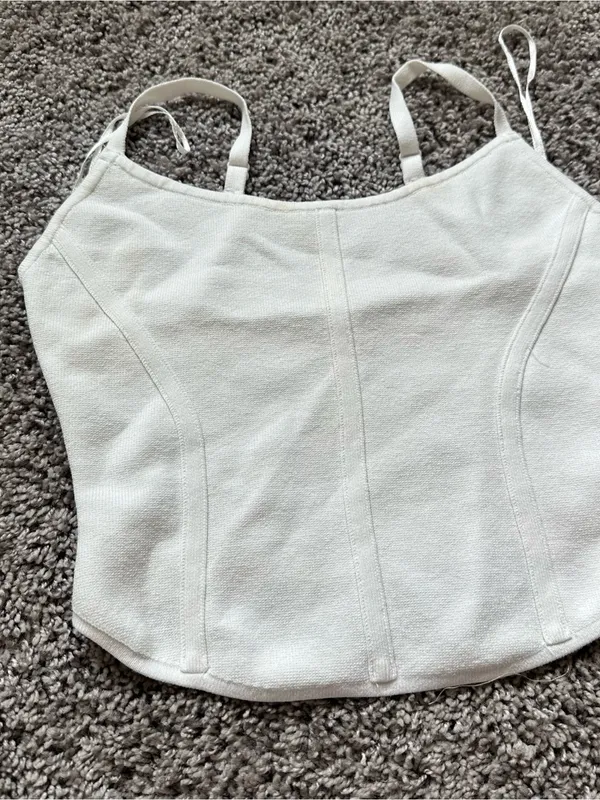 La Hearts Cream Sculpted Camisole Tank - Image 2