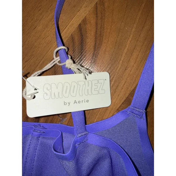 Aerie Smoothez Balconette Bra Women 34B Purple NWT Mesh Underwire Unlined - Image 3