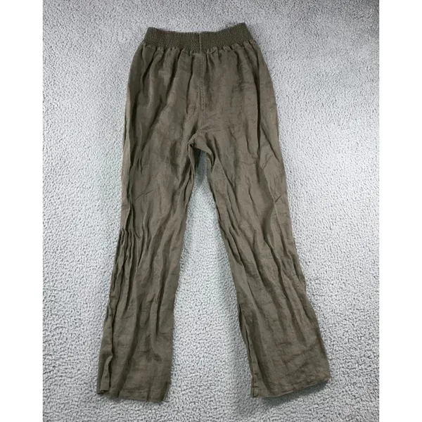 Magaschoni Wide Leg Linen Pants Women Large Pull On Elastic Waist‎ Boho Travel - Image 2