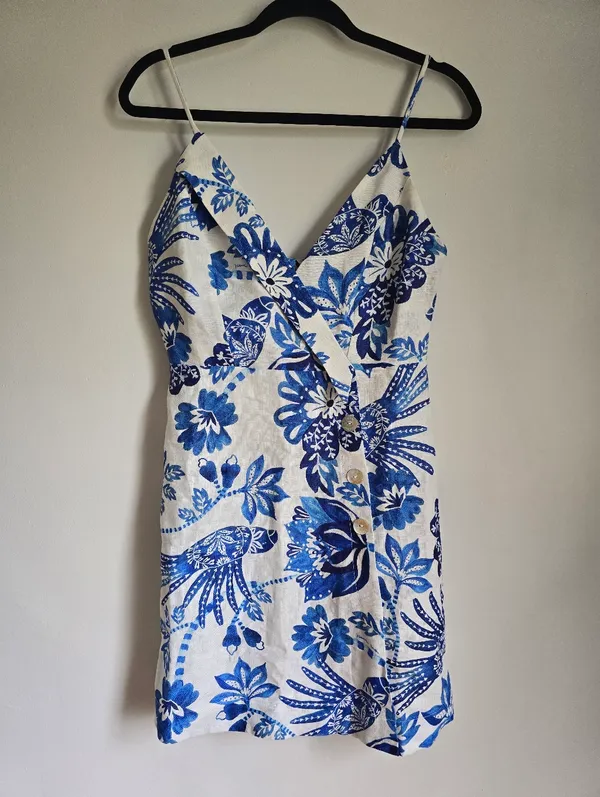 FARM RIO ACTIVE Off-White Fora Birds Eurofax Mini Dress. - Image 4