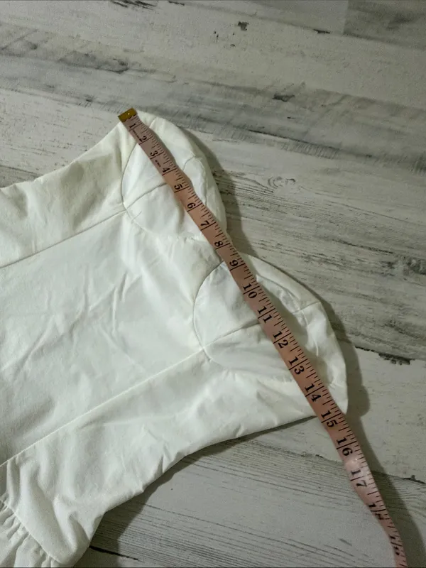 LeLe Brady Corset Mini Romper. Off White - Image 10