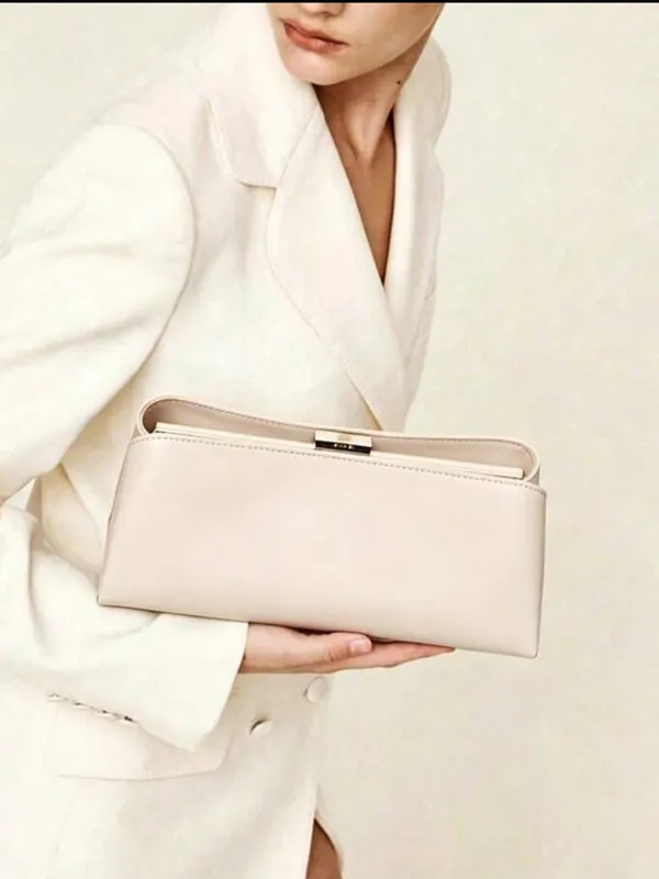 Ivory off white Cream Top Handle purse Bag (2 exchangeable strap lengths) - Image 2