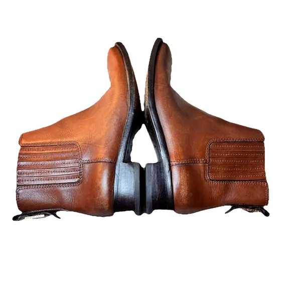 Tory Burch Brown Leather Chelsea Ankle Boots Buckle‎ Detail Women's 7.5 - Image 6