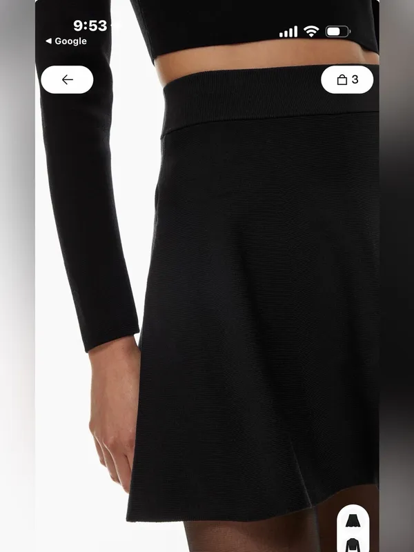 New With Tags Aritzia Babaton Sculpt Knit Elevator Skirt Sz L - Image 3