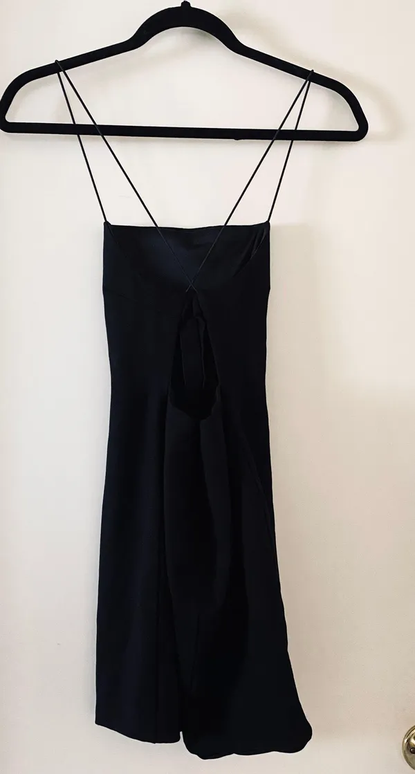 Tiger Mist Clarity Strappy Backless Black Bodycon Mini Dress - Image 4