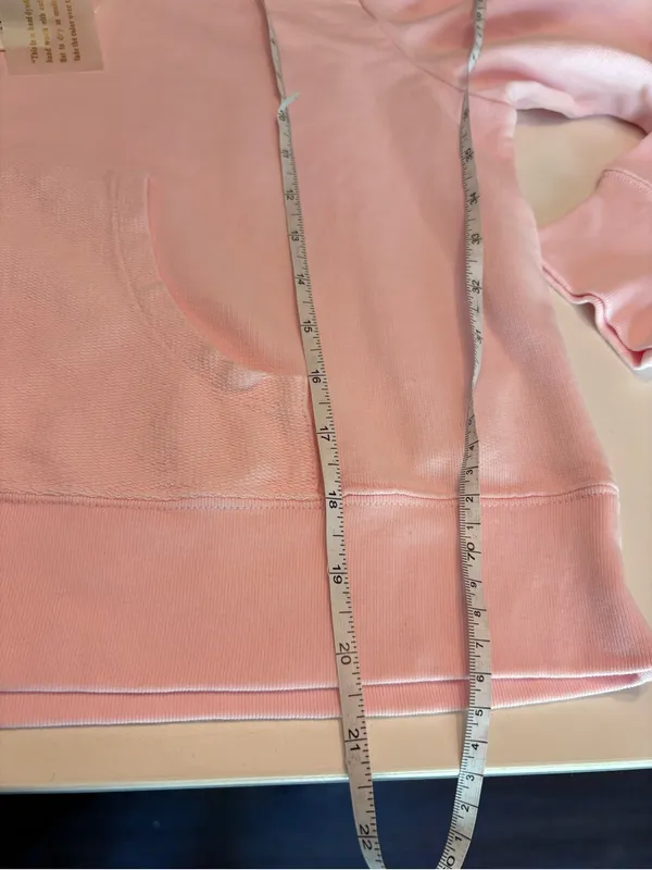NWT LoveShackFancy Kirby cropped hoodie pink opal size large - Image 10