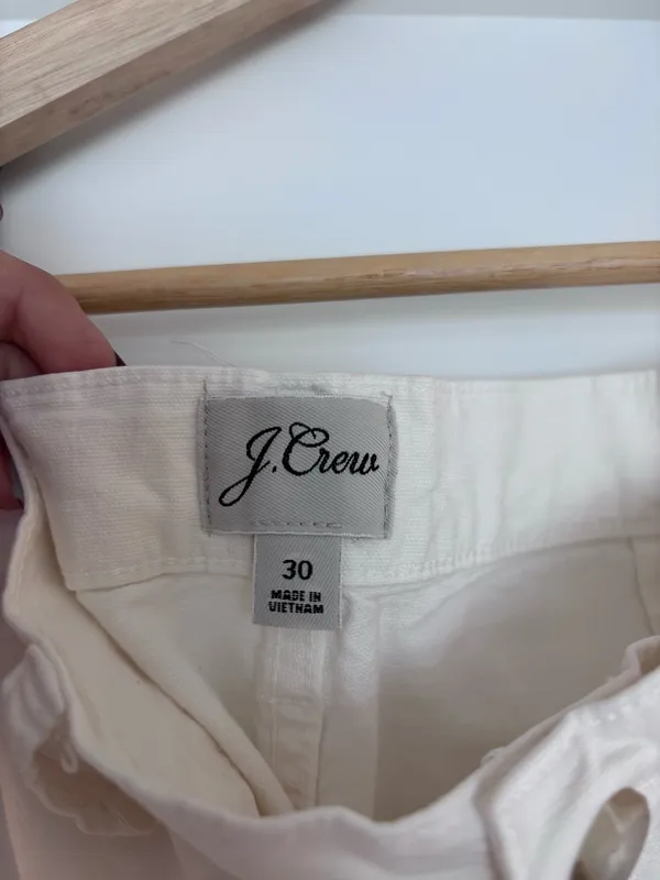 J.Crew Slim Wide-Leg Jeans White - Image 2
