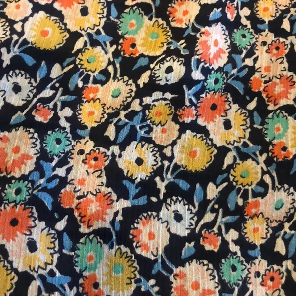 Loft medium floral smocked flutter sleeve top - Image 3